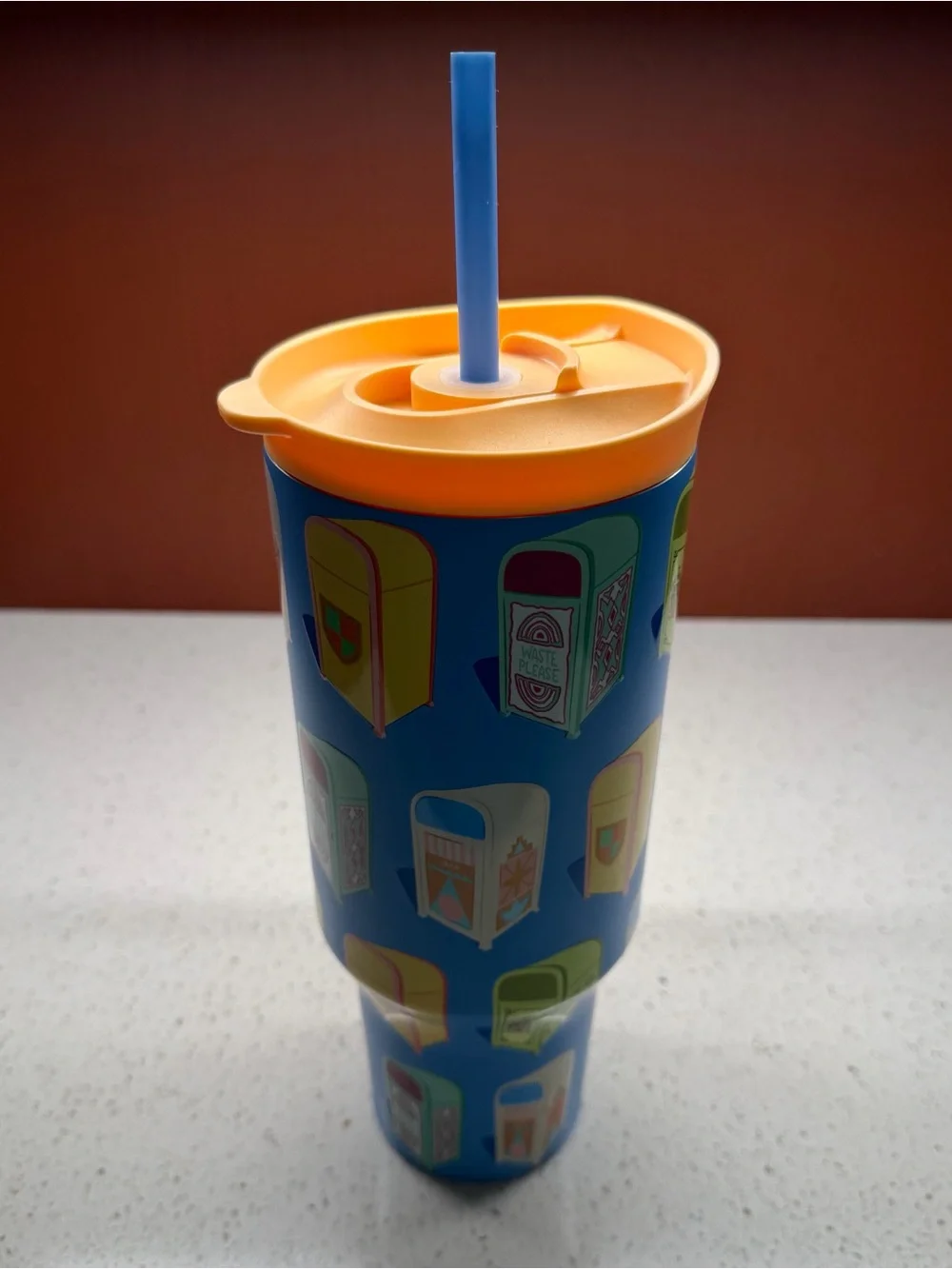 NEW DISNEY PARKS TRASH CANS GIANT 40oz STAINLESS STEEL TUMBLER